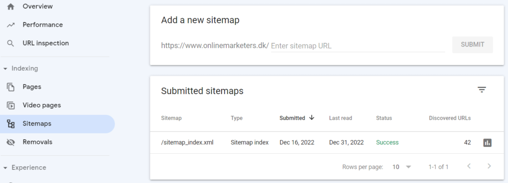 GSC sitemap