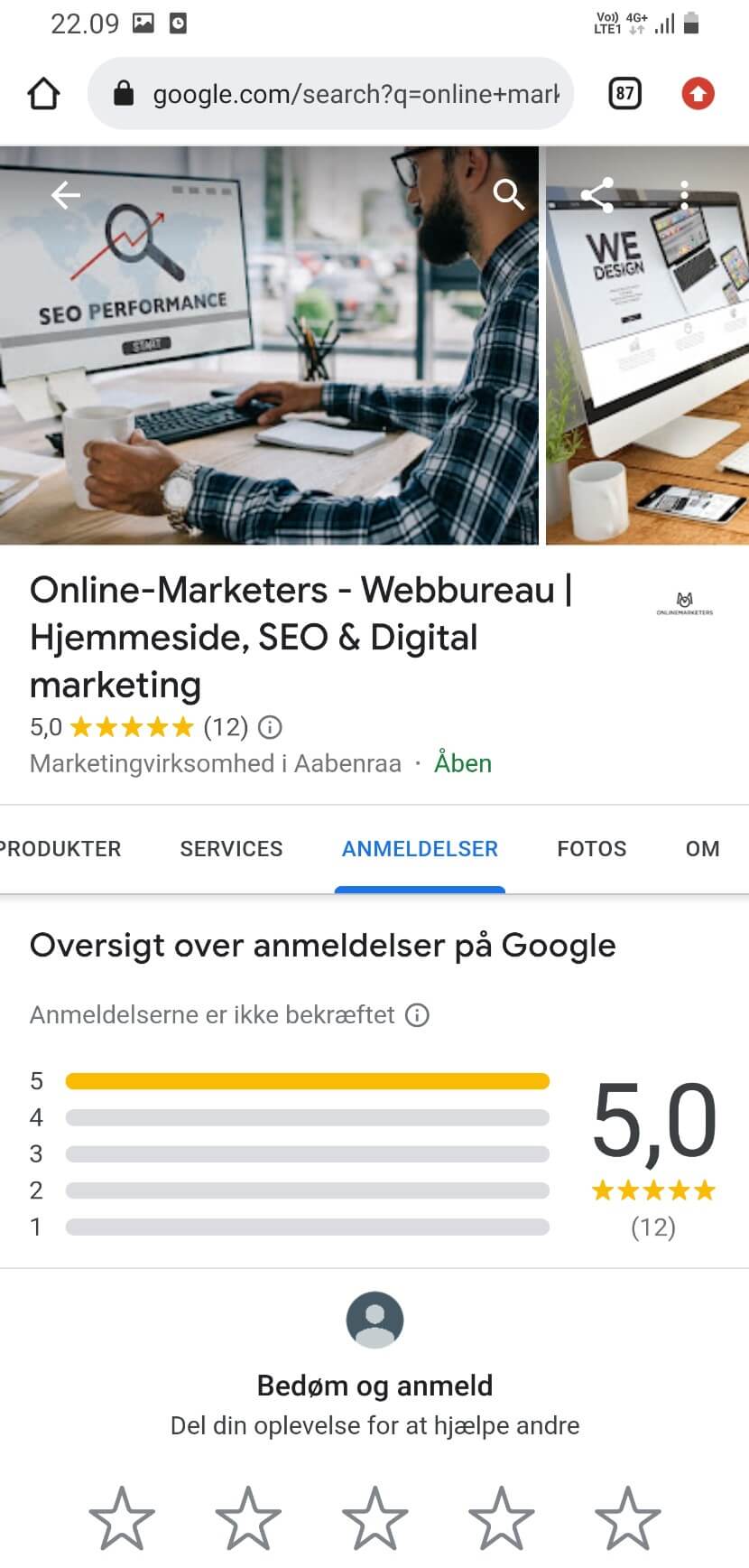 google my business anmeldelser